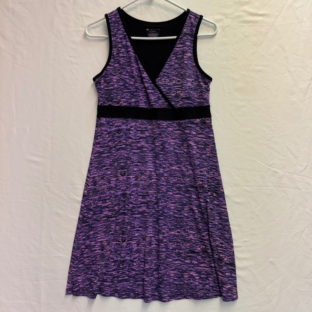 Tek Gear Womens Purple Space Dye Active Dress Built In Shelf Bra Size M